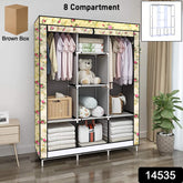 Big 8 Compartment Portable And Collapsible Wardrobe Racks (1 Set)